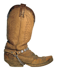 Image showing light brown cowboy boot