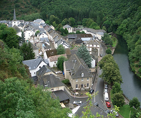 Image showing aerial view of Esch-sur-SÃ»re