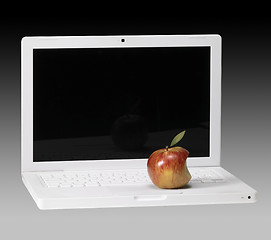 Image showing apple and computer