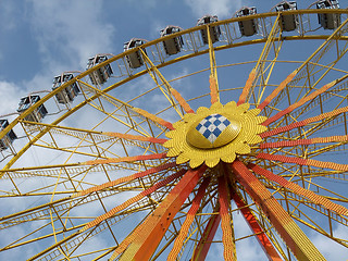 Image showing big wheel in front of blue sky