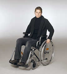 Image showing woman in a wheelchair