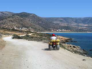 Image showing quad driving at Naxos