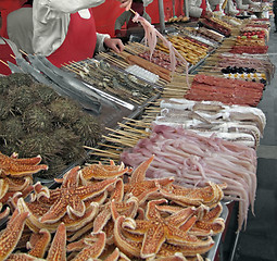 Image showing chinese sales stall detail