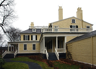Image showing Longfellow House at winter time