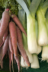 Image showing carrots and leek