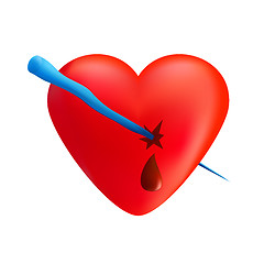 Image showing Heart with icicle