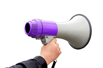 Image showing Megaphone in hand