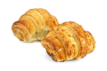 Image showing Two golden croissant