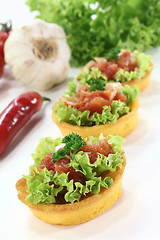 Image showing cup corn with fresh tomato salsa