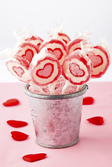 Image showing Heart lollipops