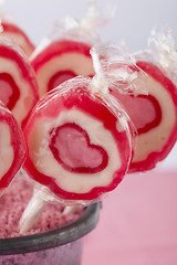Image showing Heart lollipops