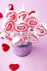 Image showing Heart lollipops