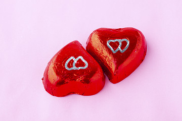 Image showing Chocolate hearts