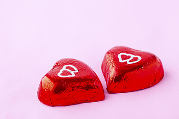 Image showing Chocolate hearts
