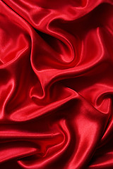 Image showing Smooth elegant red silk