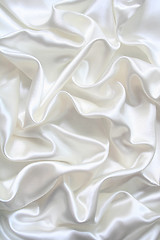 Image showing Smooth elegant white silk 