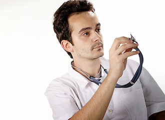 Image showing Doctor with stethoscope