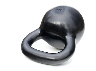 Image showing black iron kettlebell