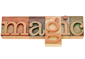 Image showing magic word in letterpress type