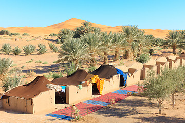 Image showing Camp in desert