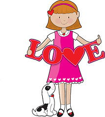 Image showing Little Girl Love