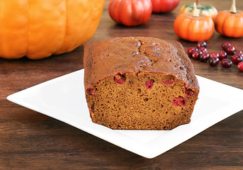 Image showing Pumpkin cranberry bread