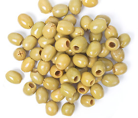 Image showing Green olives