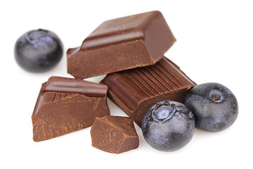 Image showing Blueberry with chocolate