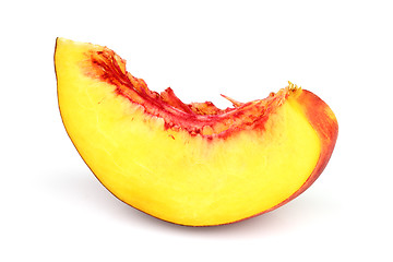 Image showing Juicy slice of nectarine