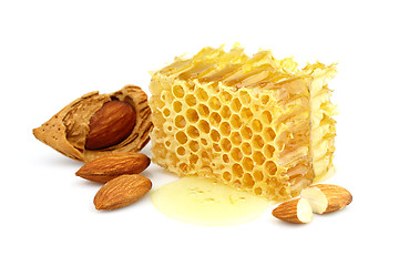 Image showing Honeycomd with almonds