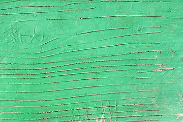 Image showing Green wooden painted surface