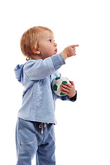 Image showing Little boy with ball