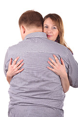 Image showing Girl embracing man