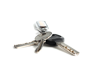 Image showing Some keys on the white background