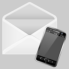 Image showing Envelope and Smartphone