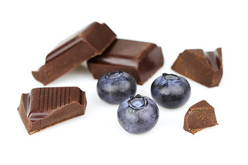 Image showing Chocolate with berry