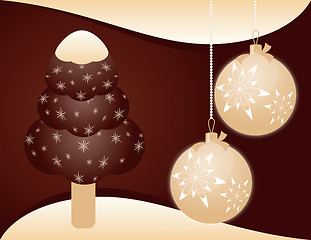 Image showing christmas background with ice-cream