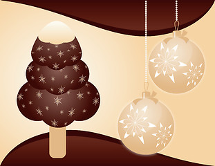 Image showing christmas background with ice-cream