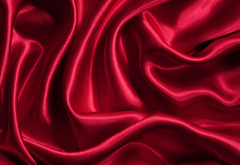 Image showing Smooth elegant red silk can use as background 