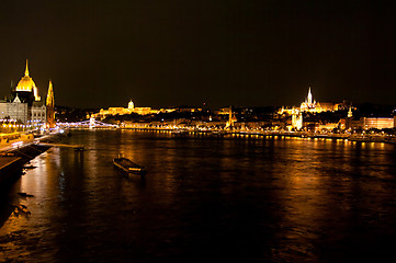 Image showing Night View Of Panorama Budapest, Hungary