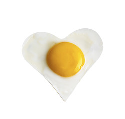 Image showing Fried egg like heart