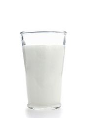 Image showing Glass of milk isolated on white