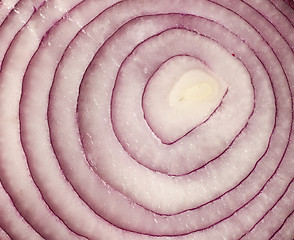 Image showing sliced red onion on white background