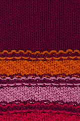 Image showing Striped knitted texture