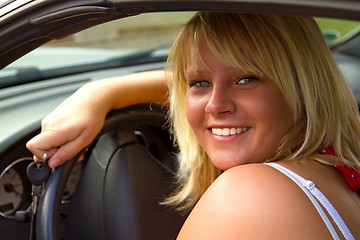 Image showing Beautiful woman driver