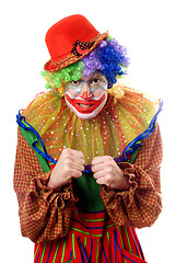 Image showing Portrait of an anger clown