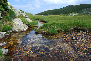 Image showing High mountain spring waters