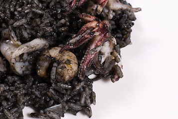 Image showing Rice with squid ink