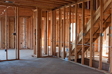 Image showing Unfinished New Construction Framing