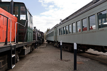 Image showing Antique Train Railroad Cars